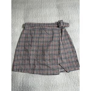 Sadie & Sage Plaid Mini Skirt Women's Med Slit in Back Schoolgirl Academia